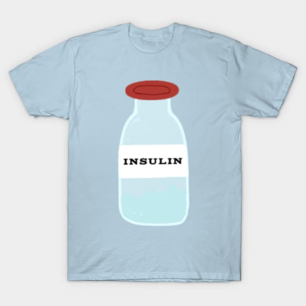 Insulin Vial T-Shirt by CatGirl101